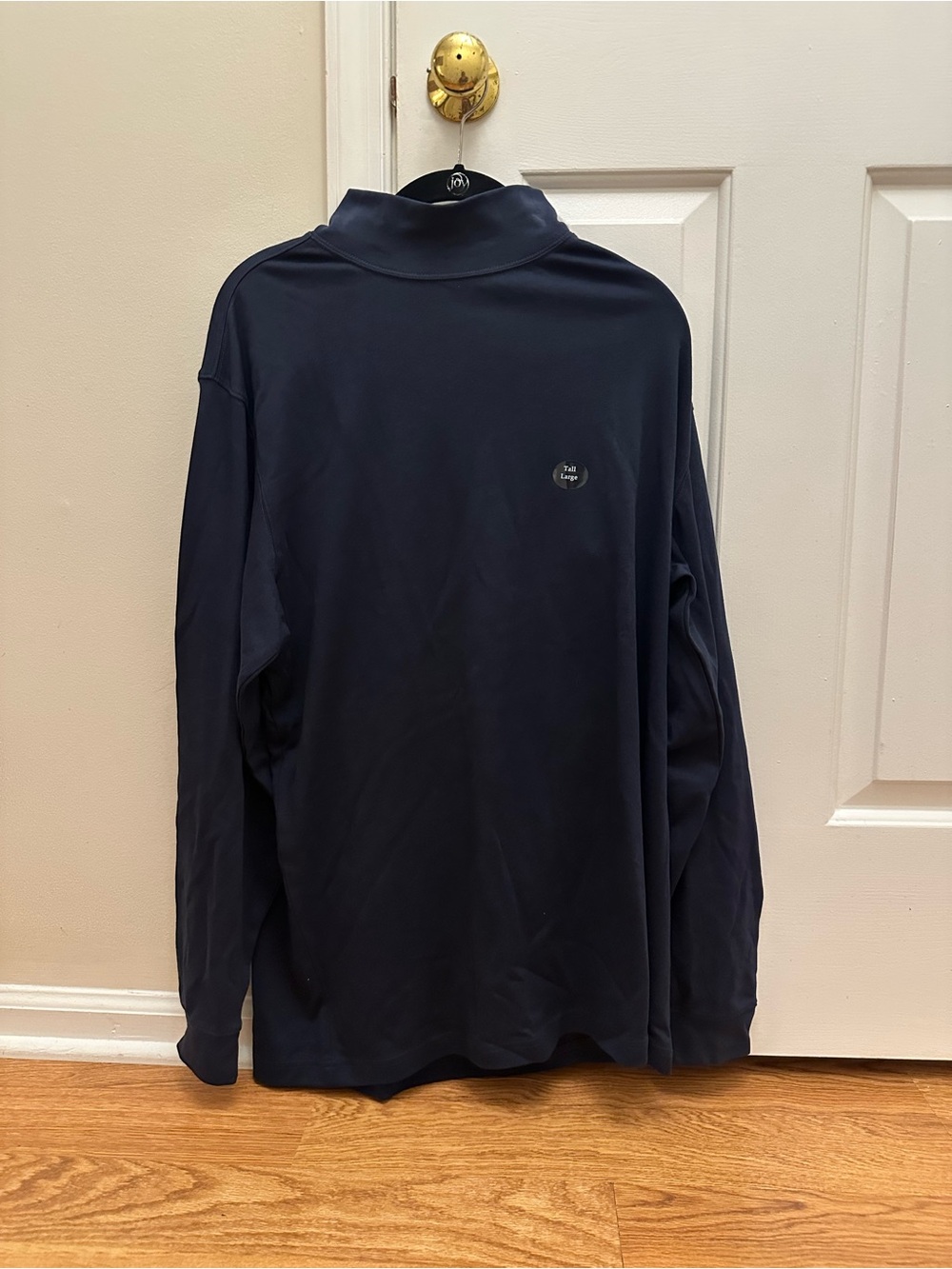 Men’s Navy LL Bean Mock Turtleneck — NWT — Size Large TALL